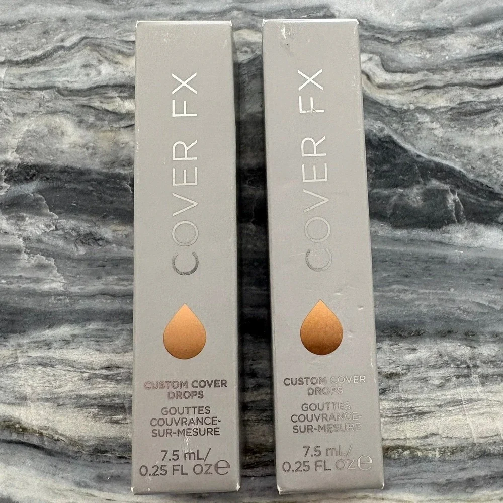 Cover FX Custom Cover Drops N Deep 5 Foundation Pigment 7.5ml Lot of 2 New